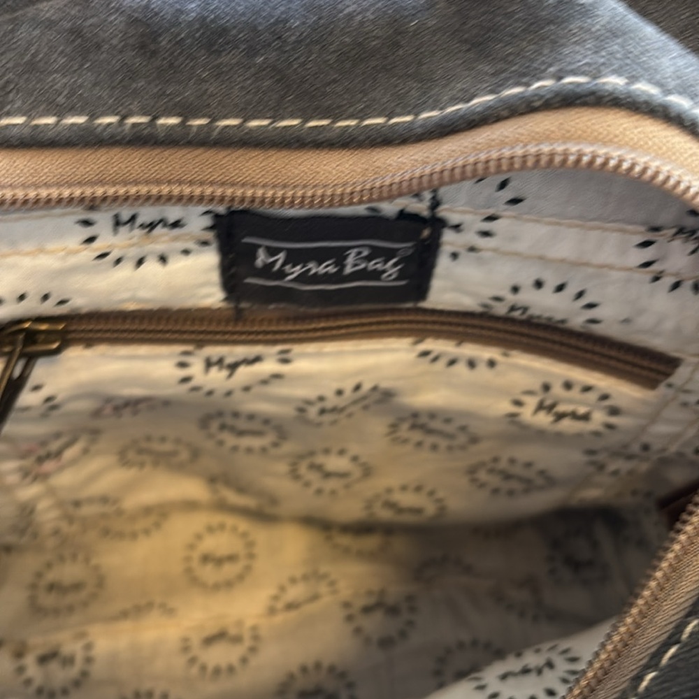 Myra Bag Brown And Orange Patterned Shoulder Bag - image 8